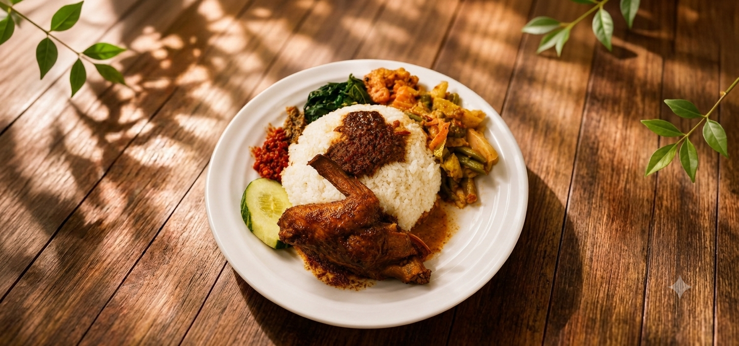 Nasi Padang Rendang Ayam