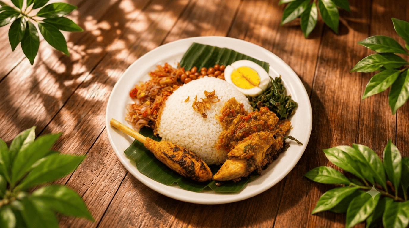 Nasi  Ayam Betutu Komplit